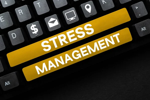 Tekst Die Inspiratie Toont Stress Management Woord Voor Het Leren — Stockfoto