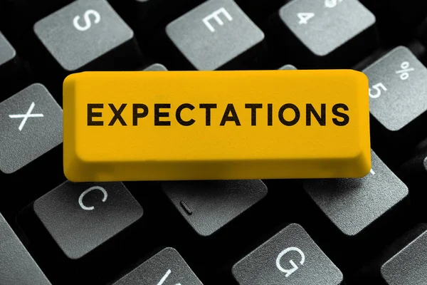 Conceptual Caption Expectations Concept Meaning Strong Belief Something Happen Case — Stockfoto