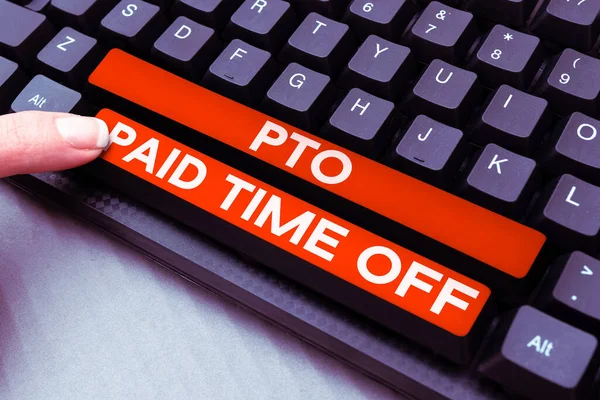 Pto Paid Time Employer 기록된 휴가에 보상을 — 스톡 사진