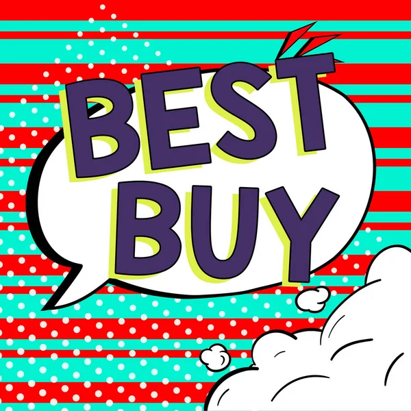 Sign Exibindo Best Buy Visão Geral Negócio Combinação Mais Vantajosa — Fotografia de Stock