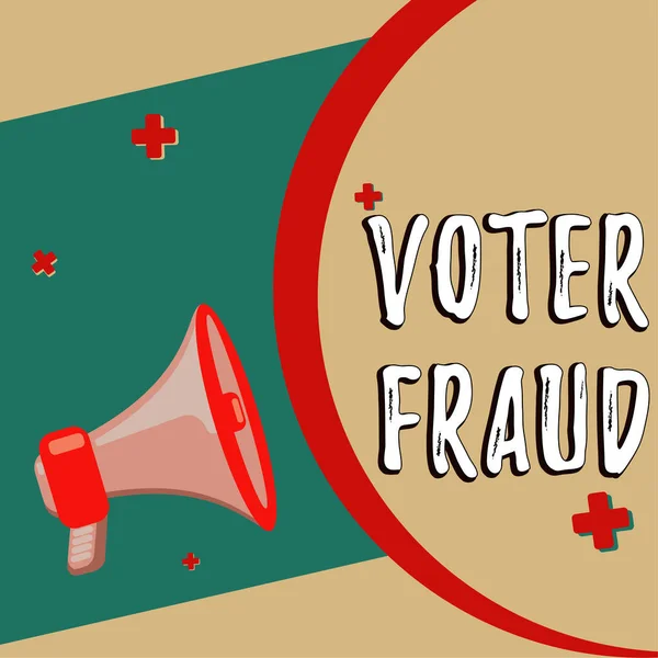 stock image Text showing inspiration Voter Fraud, Word for formal indication choice between two or more candidates actions