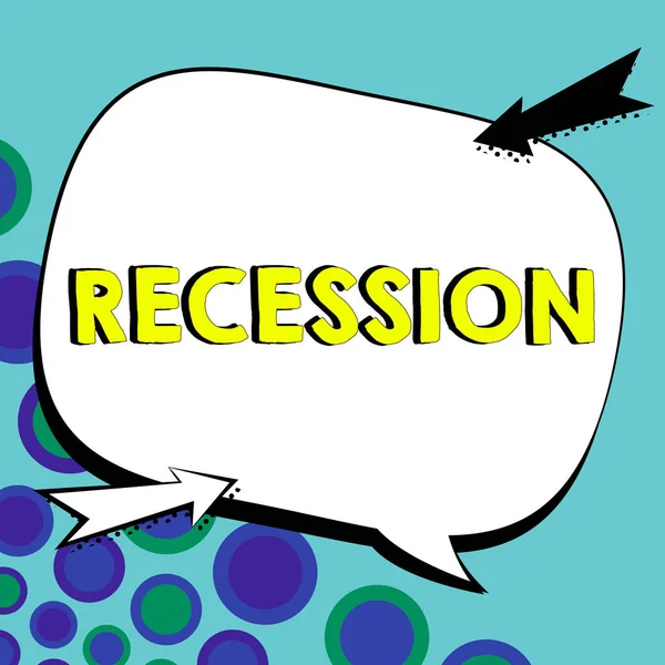 Conceptual Display Recession Business Showcase Process Progressive Decrease Growing Period — Stockfoto