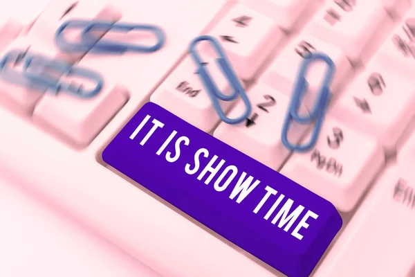 Sign Display Show Time Word Entertainment Business Starting Performance Στο — Φωτογραφία Αρχείου