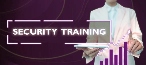 Conceptueel Bijschrift Security Training Business Showcase Voor Beveiligingsbewustmakingstraining Voor Eindgebruikers — Stockfoto