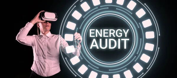 Inspiration Showing Sign Energy Audit Concept Meaning Assessment Energy Needs — Stock Photo, Image