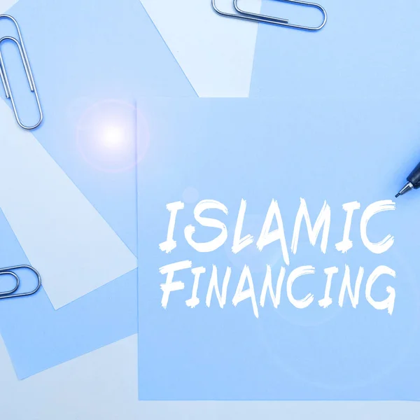 Leyenda Conceptual Financiación Islámica Idea Negocio Actividad Bancaria Inversión Que —  Fotos de Stock