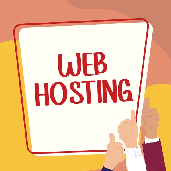 Conceptual Display Web Hosting Business Overview Activity Providing Storage Space — 스톡 사진