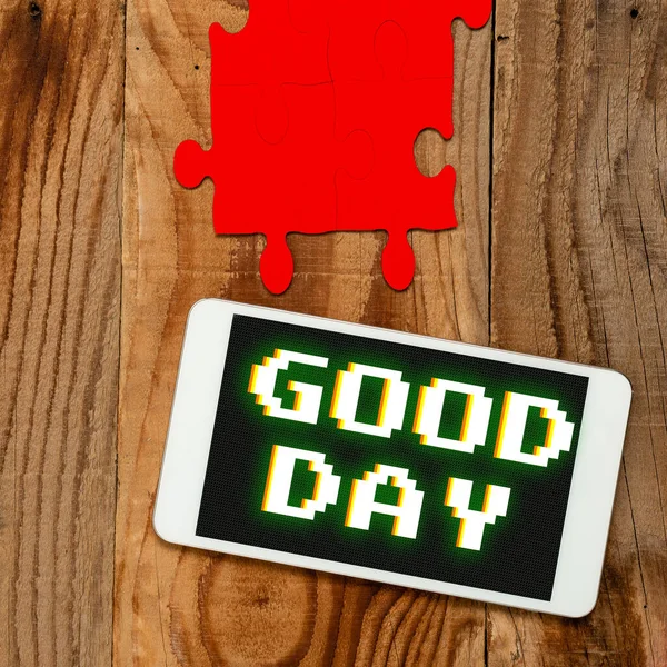 Wyświetlacz Koncepcyjny Dzień Dobry Podejście Biznesowe Ciesząc Się Chwilą Świetną — Zdjęcie stockowe
