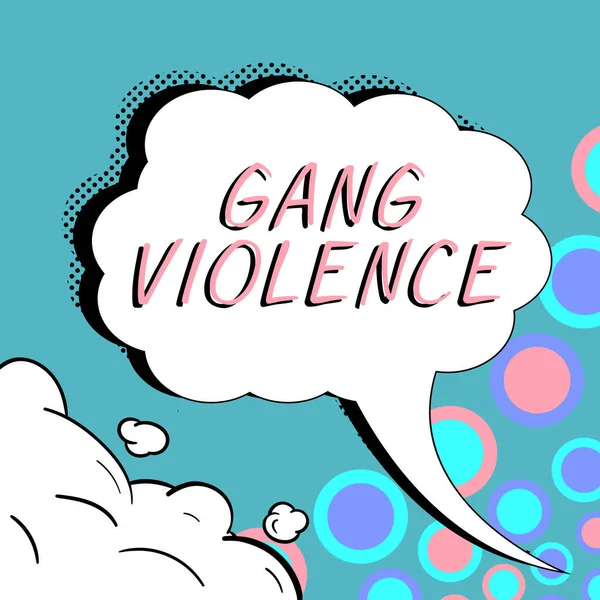 Exibição Conceitual Gang Violência Ideia Negócio Violação Das Leis Causadas — Fotografia de Stock