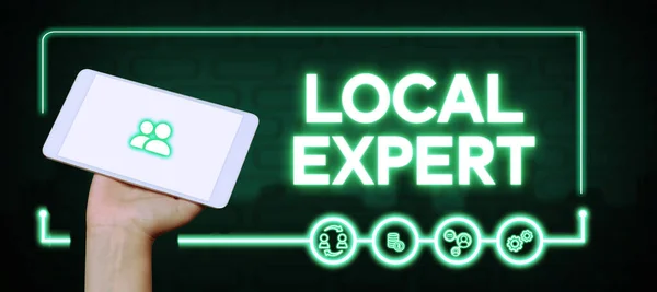 Writing displaying text Local Expert, Word Written on offers expertise and assistance in booking events locally