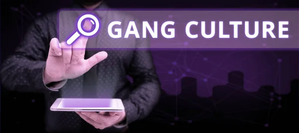 Sign displaying Gang Culture, Business concept particular organization of criminals or group of gangsters that follow ones habits