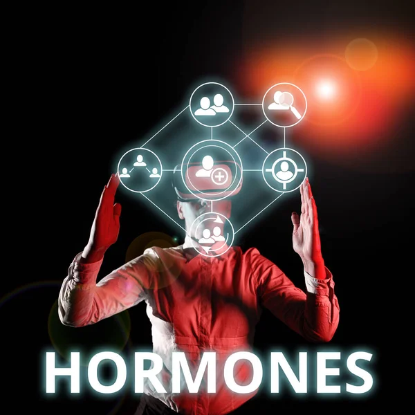 Inspirace Ukazující Příznaky Hormony Obchodní Přehled Regulační Látky Produkované Organismu — Stock fotografie