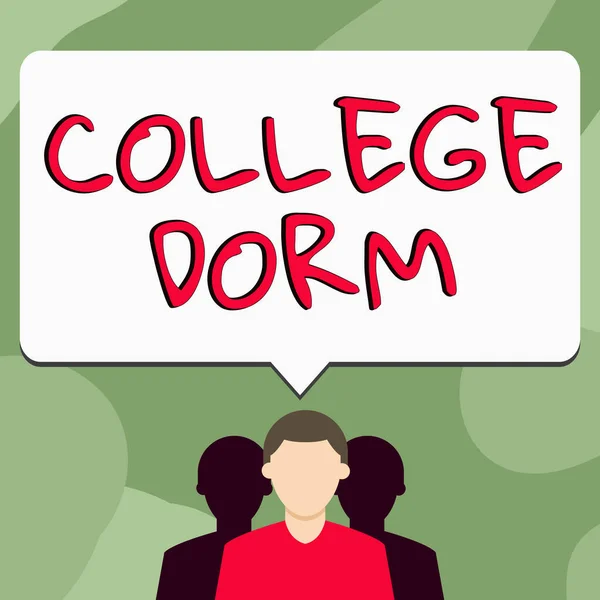 Writing Displaying Text College Dorm Business Concept Residence Hall Providing — Stockfoto