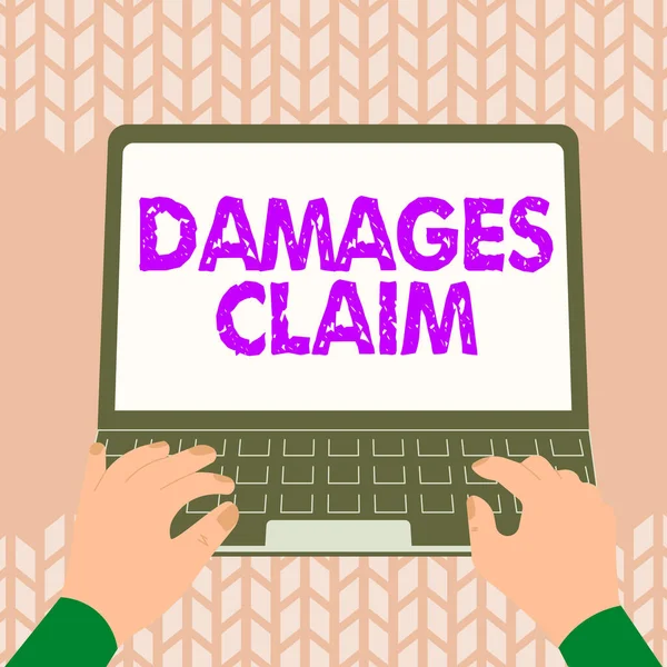 Text Showing Inspiration Damages Claim Word Written Demand Compensation Litigate — Stockfoto