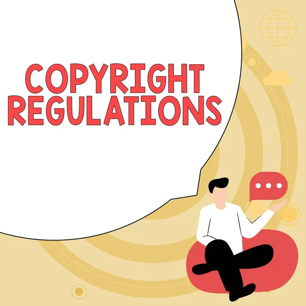 Inspirace Ukazující Ceduli Autorský Řád Internet Pojem Soubor Práva Který — Stock fotografie