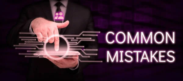 Conceptual Display Common Mistakes Business Concept Actions Often Used Interchangeably — Stock Photo, Image