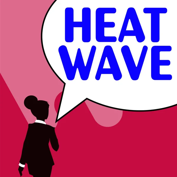 Концептуальная Подпись Heat Wave Internet Concept Prolonged Period Abnormally Hot — стоковое фото