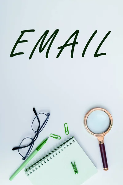 Σήμα Κειμένου Που Δείχνει Email Ιντερνετ Έννοια Αποστολή Εμπορικού Μηνύματος — Φωτογραφία Αρχείου