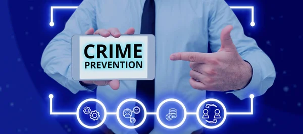 Conceptual Caption Crime Prevention Internet Concept Federal Offense Actions Illegal — Foto Stock
