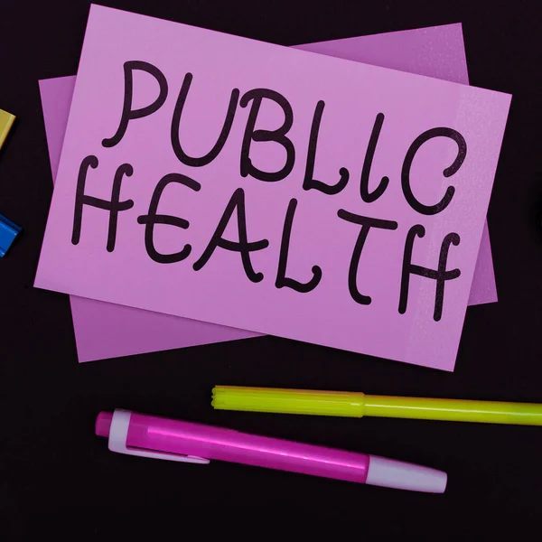 Writing Displaying Text Public Health Business Idea Promoting Healthy Lifestyles — Stockfoto