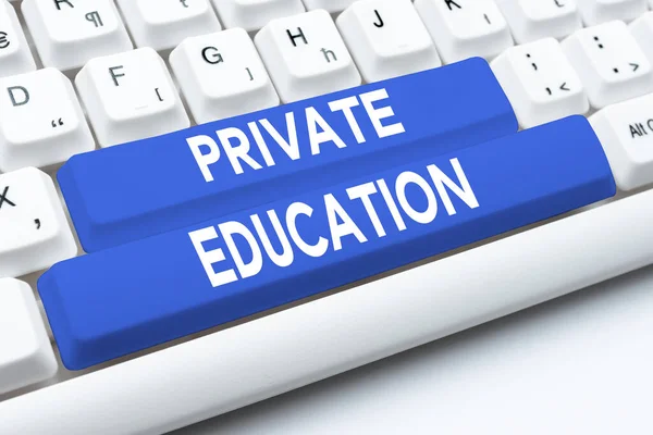Text Caption Presenting Private Education Business Overview Belonging Use Particular — 图库照片