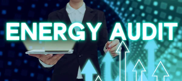 Conceptuele Weergave Energy Audit Word Written Assessment Energy Needs Efficiency — Stockfoto