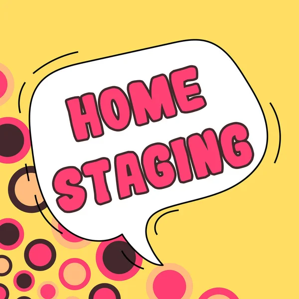 Textový Nápis Ukazující Home Staging Konceptuální Foto Příprava Soukromé Rezidence — Stock fotografie