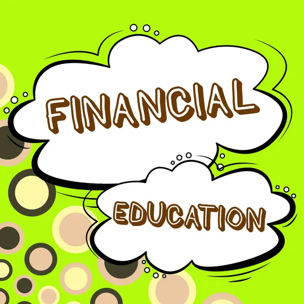Writing Displaying Text Financial Education Business Approach Understanding Monetary Areas — Stock Photo, Image
