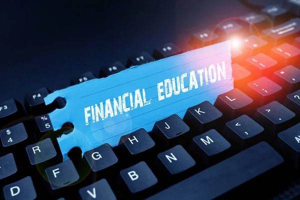 Finans Eğitimi Nternet Kavramı Finans Yatırım Gibi Parasal Alanları Anlama — Stok fotoğraf