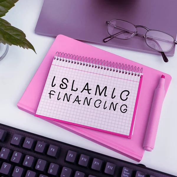 Handwriting Text Islamic Financing Business Showcase Bankovní Činnost Investice Které — Stock fotografie