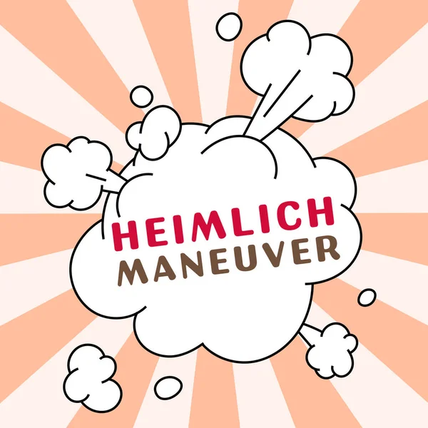 Conceptual Display Heimlich Maneuver Business Concept Application Upward Pressure Case — Φωτογραφία Αρχείου