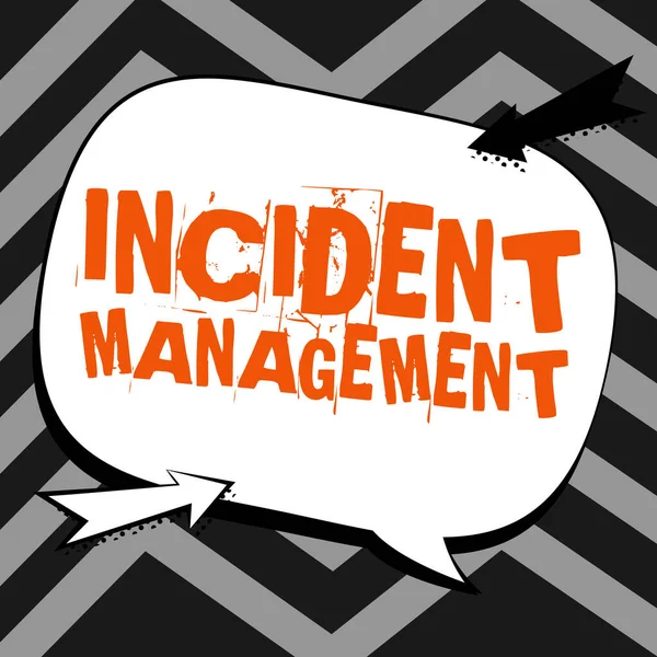 Handwriting text Incident Management, Concept meaning Process to return Service to Normal Correct Hazards