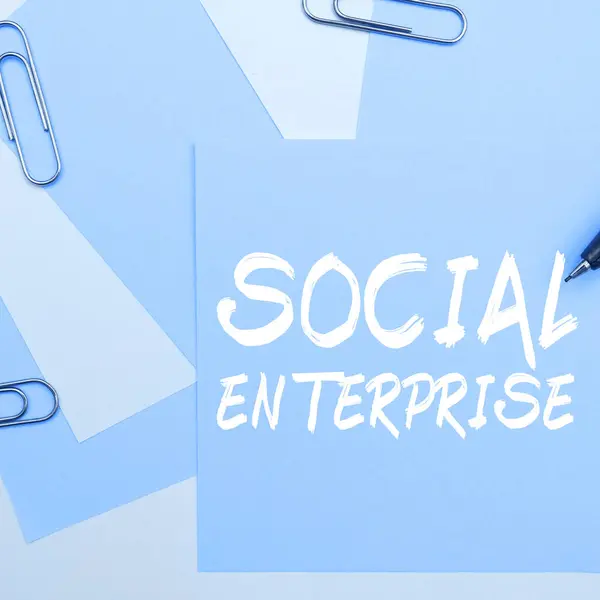 Handwriting Text Social Enterprise Conceptual Photo Business Makes Money Socially — Φωτογραφία Αρχείου