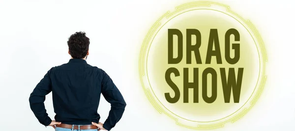 Texto Caligrafia Drag Show Internet Concept Evento Competitivo Onde Dois — Fotografia de Stock