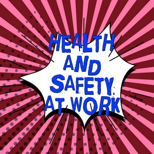 Conceptual Caption Health Safety Work Business Concept Secure Procedures Prevent — Stok fotoğraf