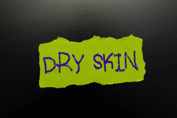 Handwriting Text Dry Skin Concept Meaning Uncomfortable Condition Marked Scaling — Stock Photo, Image