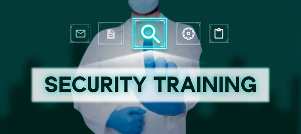 Handwriting Text Security Training Business Approach Providing Security Awareness Training — Stock Photo, Image