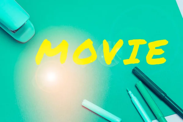 Writing Displaying Text Movie Business Idea Cinema Television Film Motion — Stock Photo, Image