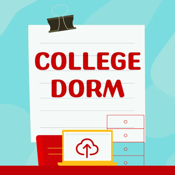 Konzeptpräsentation College Dorm Business Approach Wohnheim Das Räume Für Einzelpersonen — Stockfoto