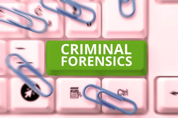Testo Calligrafico Criminal Forensics Concept Meaning Federal Offense Actions Attività — Foto Stock
