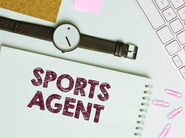 Inspirace Zobrazující Znamení Sportovní Agent Slovo Pro Osobu Podaří Nábor — Stock fotografie