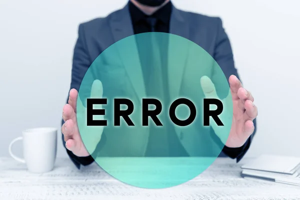 Inspiration Showing Sign Error Business Showcase Mistake Condition Being Wrong — Stock Photo, Image