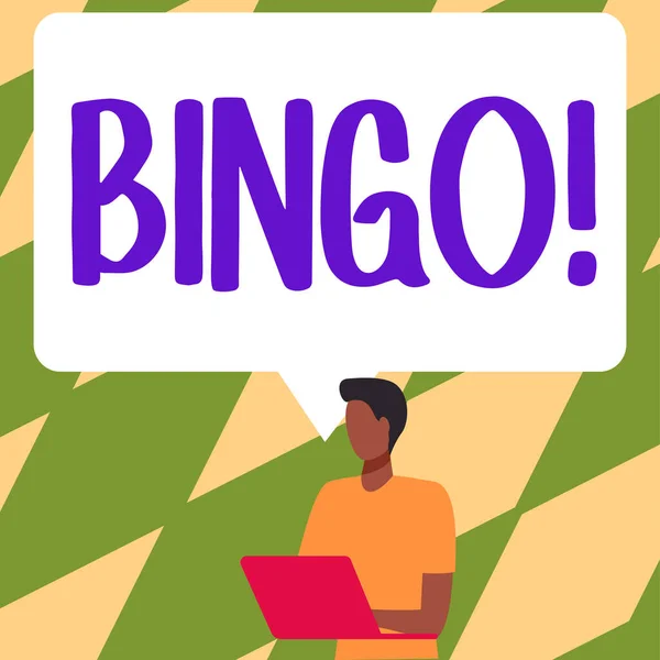 Bingo Internet Concept Game Chance Which Each Player Match Numbers — 스톡 사진