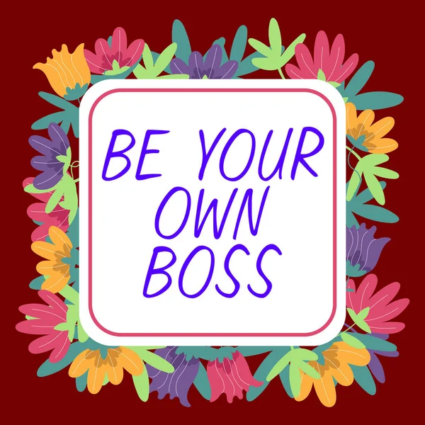 Wyświetlanie Znaków Your Own Boss Word Entrepreneurship Start Biznesu Niezależność — Zdjęcie stockowe