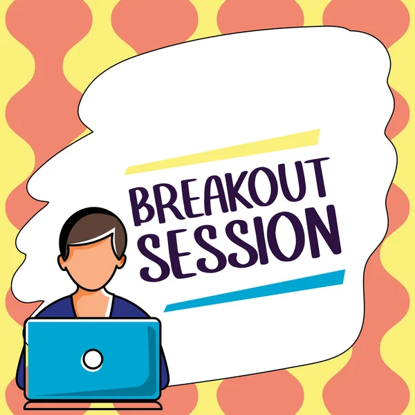 Subtítulo Conceptual Breakout Session Business Overview Workshop Discussion Presentation Specific — Foto de Stock