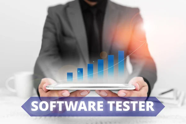 Inspiration showing sign Software Tester, Internet Concept implemented to protect software against malicious attack