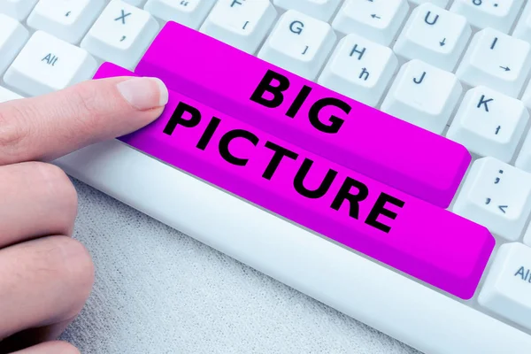 Handskrift Tecken Big Picture Internet Koncept Viktigaste Fakta Viss Situation — Stockfoto