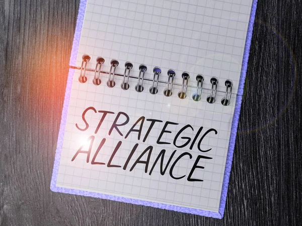 Writing Displaying Text Strategic Alliance Word Written Bond States Parties — Fotografia de Stock