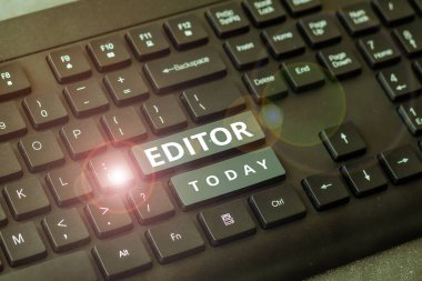 El yazısı metin düzenleyicisi, bir metnin son içeriğini belirleyen ve ondan sorumlu olan iş genel görünümü kişisi