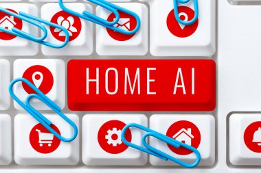 Handwriting text Home Ai, Business showcase home solution that enables automating the bulk of electronic